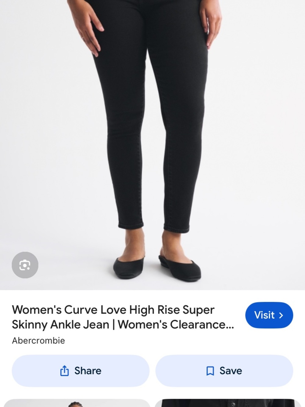 Abercrombie & Fitch Black High-Rise Super Skinny Ankle Jeans, size 29 short